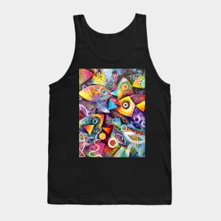 Colourful fish Tank Top